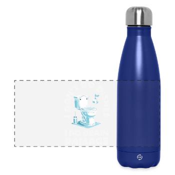 Toilet Clogging Master Funny - Panoramic Thermal Bottle 500 ml - dark blue  - Front
