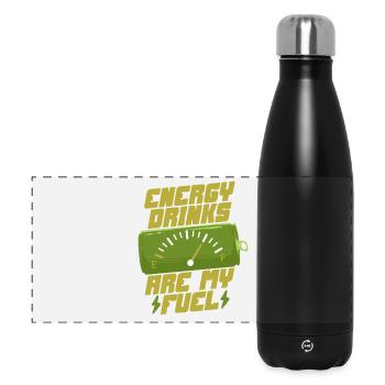 Energy Drinks Are My Fuel - Panorama Isolierflasche 500 ml - Schwarz - Vorne