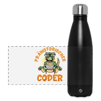 Coding PREHISTORIC CODER Fun - Panoramic Thermal Bottle 500 ml - black - Front