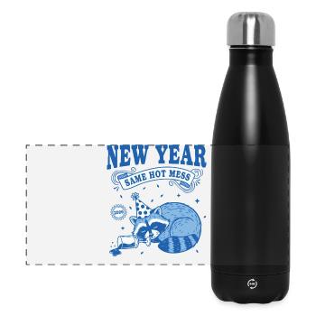 Neujahr Same Hot Mess 2026 Party-Design - Panorama Isolierflasche 500 ml - Schwarz - Vorne