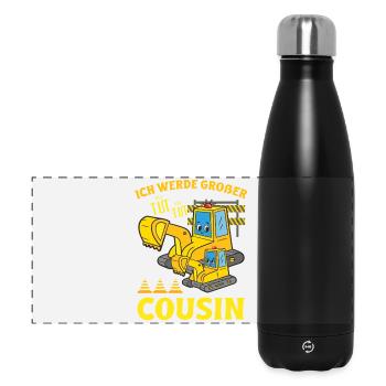 I Will Big Cousin 2024 Excavator Soon Bigger - Panoramic Thermal Bottle 500 ml - black - Front