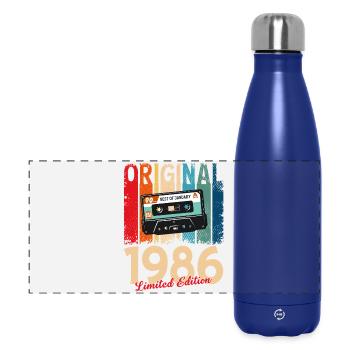 Cassette du 40e anniversaire janvier 1986 - Gourde isotherme panoramique 500 ml - bleu foncé  - Devant