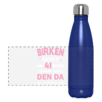 41 Jahre Beziehung Jahrestag Hochzeitstag - Panorama Isolierflasche 500 ml - Dunkelblau  - Vorne