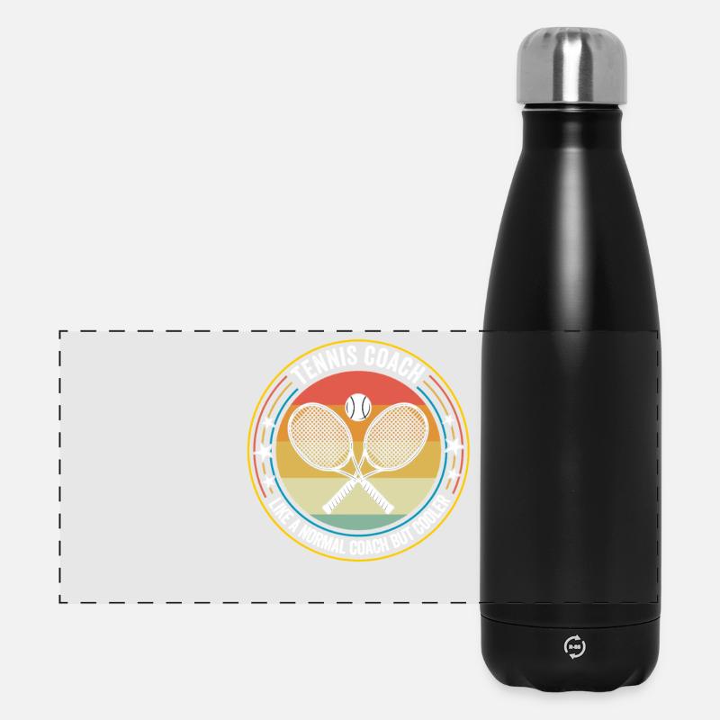 Tennis Coach Like A Normal Coach But Cooler - Panoramic Thermal Bottle 500 ml - black