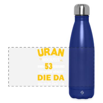 53 Jahre Beziehung Jahrestag Hochzeitstag  - Panorama Isolierflasche 500 ml - Dunkelblau  - Vorne