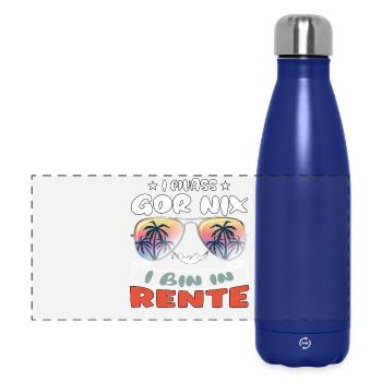 Je n’ai rien à faire - je suis à la retraite - Gourde isotherme panoramique 500 ml - bleu foncé  - Devant