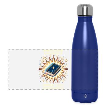 Hardcover Equipped | Reading Books Bibliophile - Panoramic Thermal Bottle 500 ml - dark blue  - Front