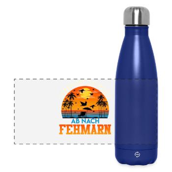 Mer Baltique LA VIE EST TROP COURTE POUR FEHMARN Drôle - Gourde isotherme panoramique 500 ml - bleu foncé  - Devant