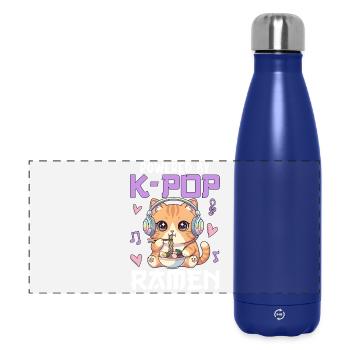Powered By K-Pop Ramen - Panorama Isolierflasche 500 ml - Dunkelblau  - Vorne