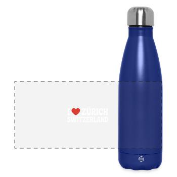 J’adore Zurich, la Suisse - Gourde isotherme panoramique 500 ml - bleu foncé  - Devant