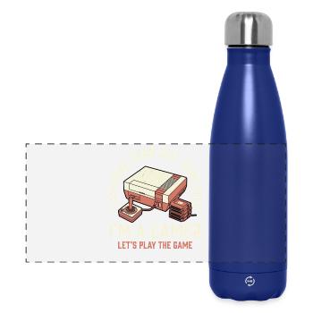 I'm a Gamer – Retro Gaming Konsole Design - Panorama Isolierflasche 500 ml - Dunkelblau  - Vorne