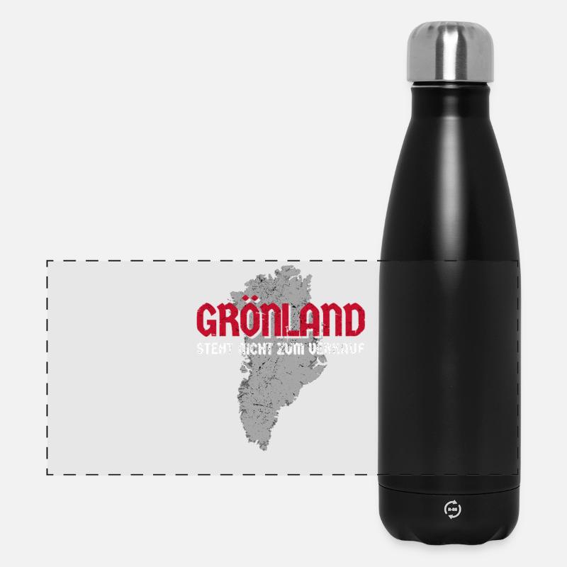 Grönland nicht zum Verkauf - Panorama Isolierflasche 500 ml - Schwarz
