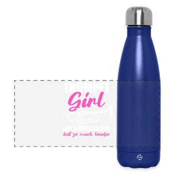 Trumpet Girl Trompete Trompetenspieler - Panorama Isolierflasche 500 ml - Dunkelblau  - Vorne