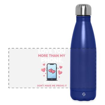 Smartphone drôle Téléphone portable Réseaux sociaux - Gourde isotherme panoramique 500 ml - bleu foncé  - Devant