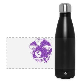 Chihuahua Smoking Funny Dog Humor Meme - Panoramic Thermal Bottle 500 ml - black - Front