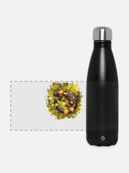 Feuersalamander Salamander - Panorama Isolierflasche 500 ml - Schwarz