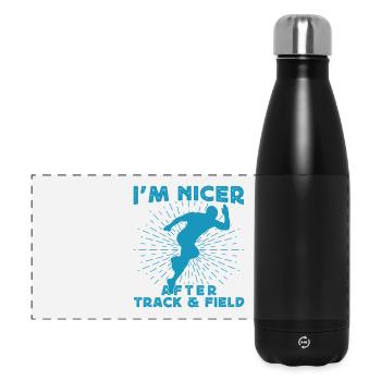 Track And Field Athletes I ́m Nicer After - Panoramic Thermal Bottle 500 ml - black - Front