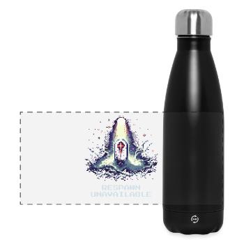 Pas de réapparition | Humour noir de l’entrepreneur de pompes funèbres - Gourde isotherme panoramique 500 ml - noir - Devant