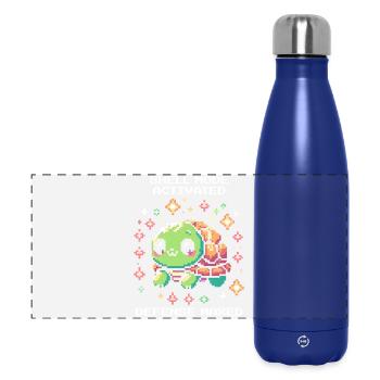 Mode char actif | Tortue - Gourde isotherme panoramique 500 ml - bleu foncé  - Devant