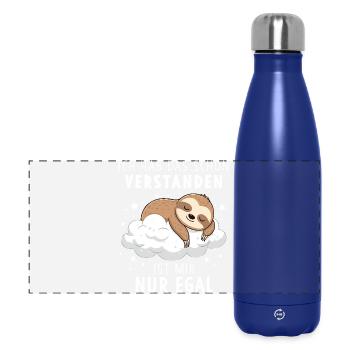 I got that, I just don't care Sloth - Panoramic Thermal Bottle 500 ml - dark blue  - Front