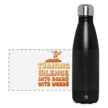 Stille in Brüllen verwandeln - Panorama Isolierflasche 500 ml - Schwarz - Vorne