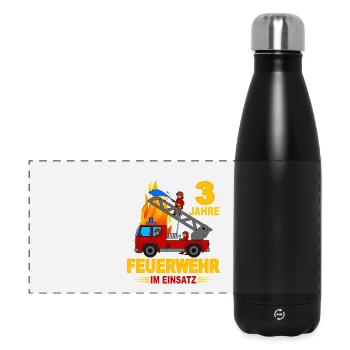 Fire brigade operation 3 years - Panoramic Thermal Bottle 500 ml - black - Front