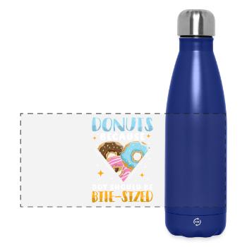 Restauration rapide en donuts - Gourde isotherme panoramique 500 ml - bleu foncé  - Devant