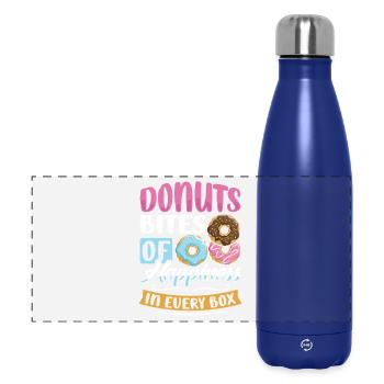 Donut fast food - Panoramic Thermal Bottle 500 ml - dark blue  - Front