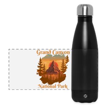 Grand Canyon National Park - Panoramic Thermal Bottle 500 ml - black - Front