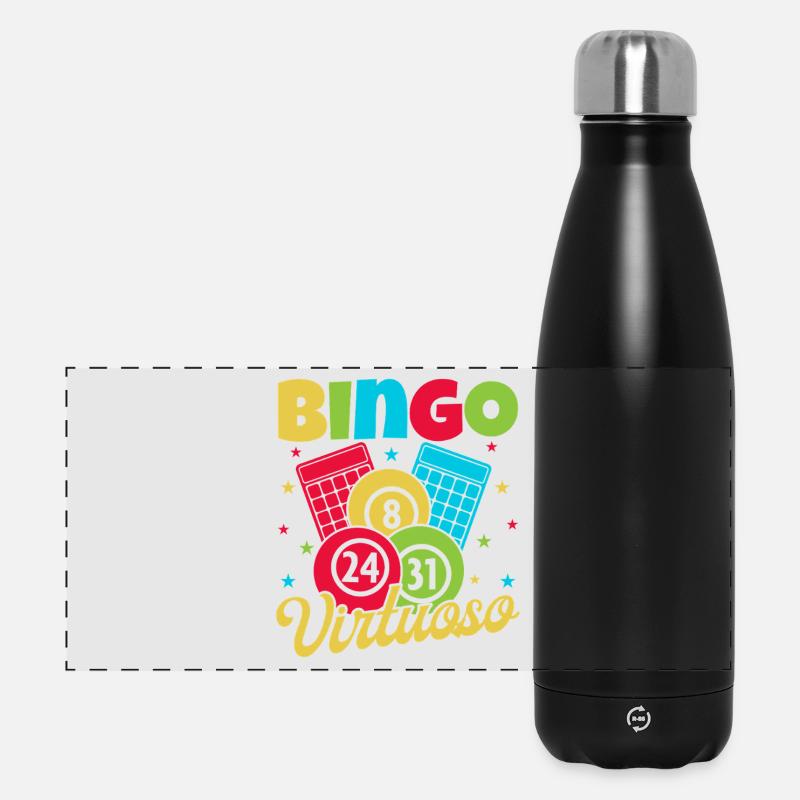 Bingo Game Virtuoso Bingo - Panorama Isolierflasche 500 ml - Schwarz