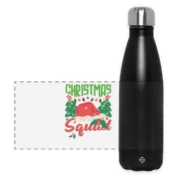 Christmas Squad Familie Gruppe Weihnachten Outfit - Panorama Isolierflasche 500 ml - Schwarz - Vorne