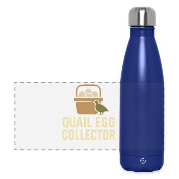 Quail Keeper Quail Farmer Backyard Quail - Panoramic Thermal Bottle 500 ml - dark blue  - Front