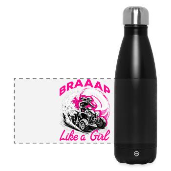 Quad ATV Femme Fille Quad Quad - Gourde isotherme panoramique 500 ml - noir - Devant