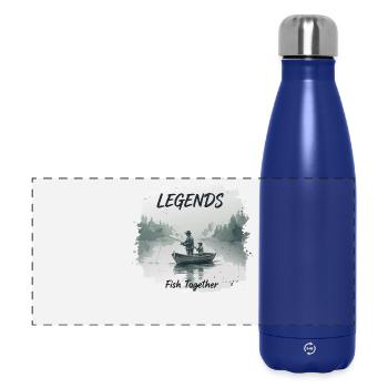 Légendes de la pêche Père Fils - Gourde isotherme panoramique 500 ml - bleu foncé  - Devant