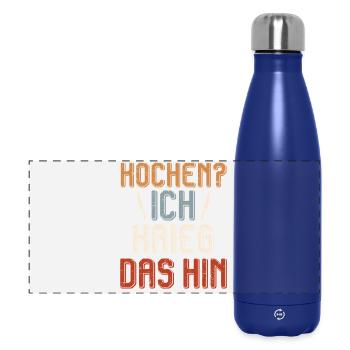 Küchenhilfe KOCHEN ICH KRIEG DAS HIN Lustig - Panorama Isolierflasche 500 ml - Dunkelblau  - Vorne