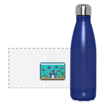 Aquarium Gamer Saying - Panoramic Thermal Bottle 500 ml - dark blue  - Front