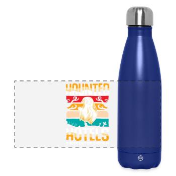 Geisterjäger Halloween Englisch Spruch - Panorama Isolierflasche 500 ml - Dunkelblau  - Vorne