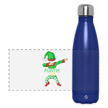 Tante Elf Chemise de Noël - Gourde isotherme panoramique 500 ml - bleu foncé  - Devant