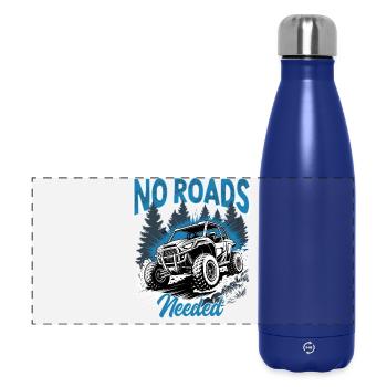 UTV Off Road 4 Wheeler Side by side - Panorama Isolierflasche 500 ml - Dunkelblau  - Vorne