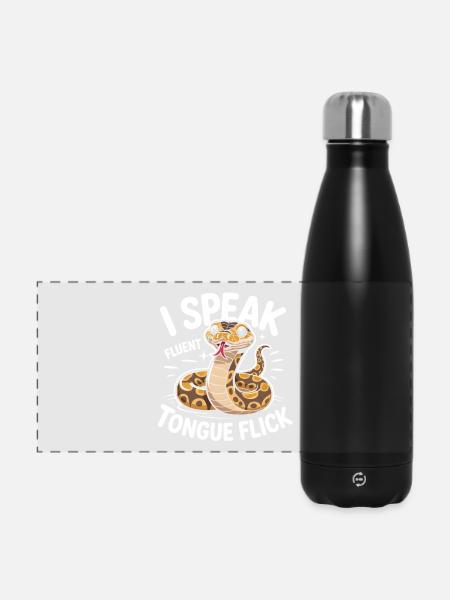 Fluent Tongue | King Python Humor - Panoramic Thermal Bottle 500 ml - black