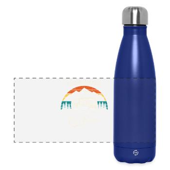 Oma & Opa On Tour Camping Shirt Wohnwagen - Panorama Isolierflasche 500 ml - Dunkelblau  - Vorne
