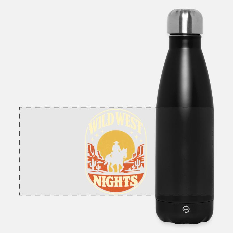Wild West Nights - Panoramic Thermal Bottle 500 ml - black