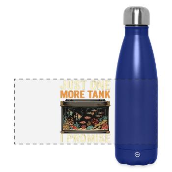 Poisson d’aquarium disant « cadeau » drôle - Gourde isotherme panoramique 500 ml - bleu foncé  - Devant