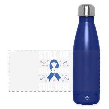 Alopecia Awareness Alopecia Areata Hair Loss - Panoramic Thermal Bottle 500 ml - dark blue  - Front