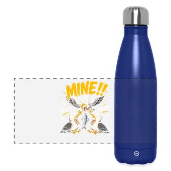 Vol de mouettes au bord de la mer - Gourde isotherme panoramique 500 ml - bleu foncé  - Devant