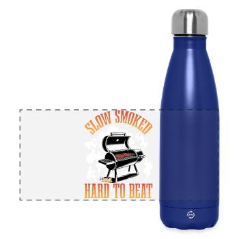 BBQ Grilling Meat Smoking Barbecue - Panoramic Thermal Bottle 500 ml - dark blue  - Front