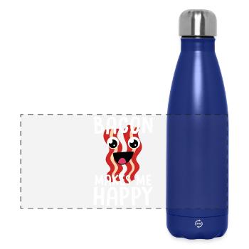 Le bacon me rend heureux : ambiance amusante au bacon - Gourde isotherme panoramique 500 ml - bleu foncé  - Devant