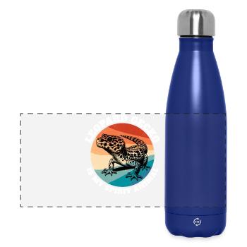 Dictons des Geckos Léopards - Gourde isotherme panoramique 500 ml - bleu foncé  - Devant