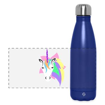 Introvertiertes Einhorn – Leave Me Alone - Panorama Isolierflasche 500 ml - Dunkelblau  - Vorne