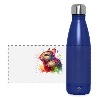 Degu Motiv - Panorama Isolierflasche 500 ml - Dunkelblau  - Vorne